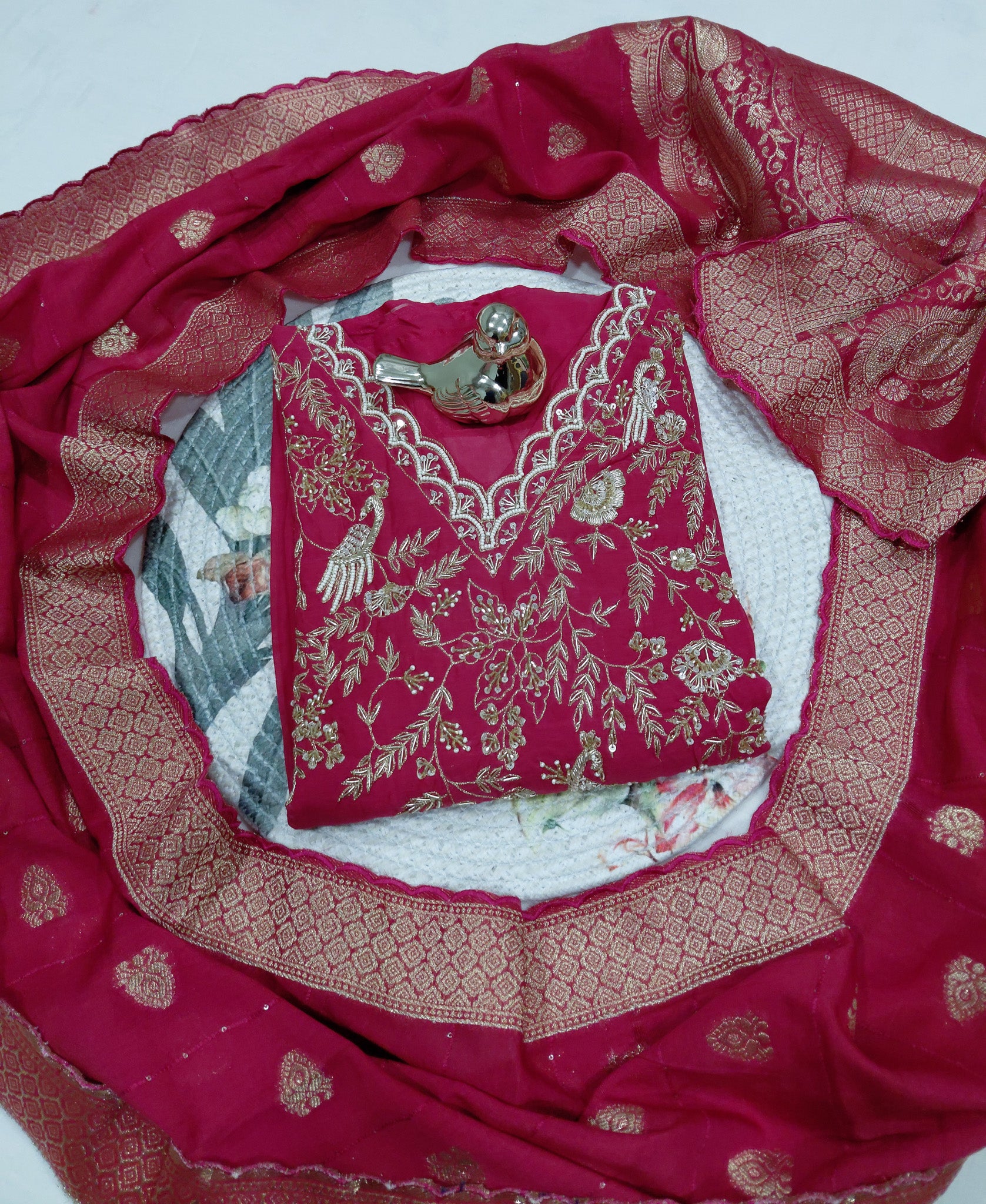 PURE ZARDOJI WITH BIRD WORK